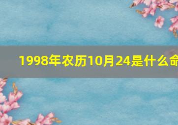 1998年农历10月24是什么命