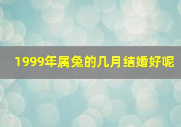 1999年属兔的几月结婚好呢