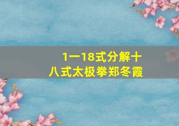 1一18式分解十八式太极拳郑冬霞