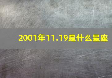 2001年11.19是什么星座