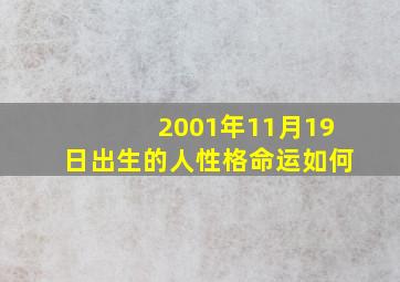 2001年11月19日出生的人性格命运如何