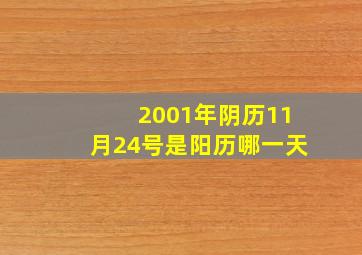 2001年阴历11月24号是阳历哪一天