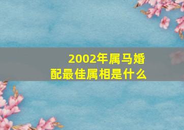 2002年属马婚配最佳属相是什么