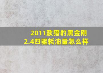 2011款猎豹黑金刚2.4四驱耗油量怎么样