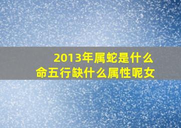 2013年属蛇是什么命五行缺什么属性呢女