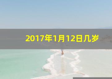 2017年1月12日几岁