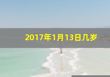 2017年1月13日几岁