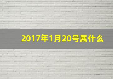 2017年1月20号属什么