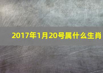 2017年1月20号属什么生肖