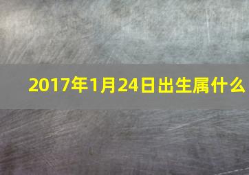 2017年1月24日出生属什么