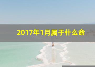 2017年1月属于什么命