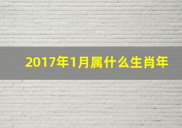 2017年1月属什么生肖年