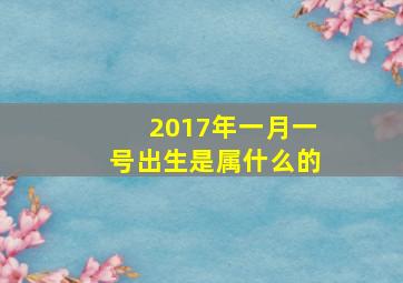 2017年一月一号出生是属什么的