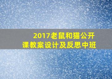 2017老鼠和猫公开课教案设计及反思中班