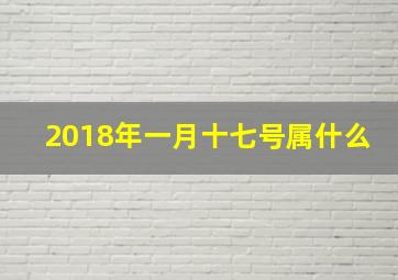 2018年一月十七号属什么