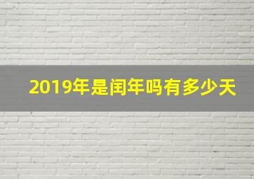 2019年是闰年吗有多少天