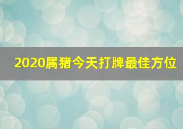 2020属猪今天打牌最佳方位