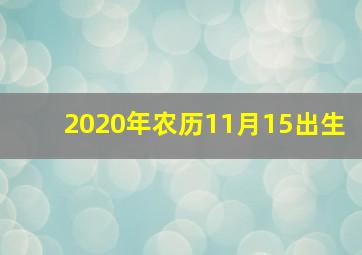 2020年农历11月15出生