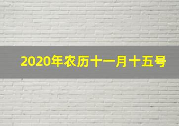 2020年农历十一月十五号