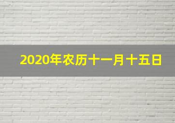 2020年农历十一月十五日