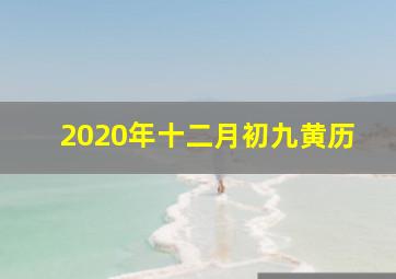 2020年十二月初九黄历