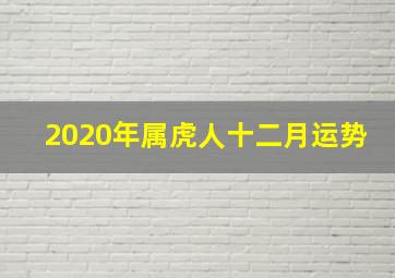 2020年属虎人十二月运势