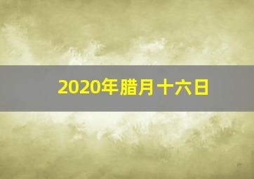 2020年腊月十六日