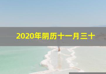 2020年阴历十一月三十