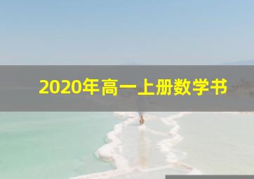 2020年高一上册数学书