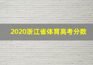 2020浙江省体育高考分数