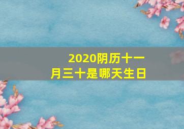 2020阴历十一月三十是哪天生日