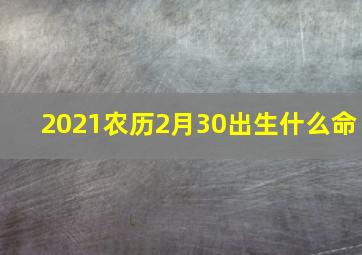 2021农历2月30出生什么命