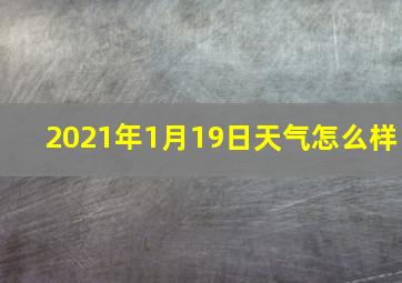 2021年1月19日天气怎么样