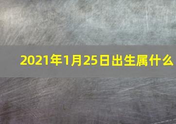 2021年1月25日出生属什么