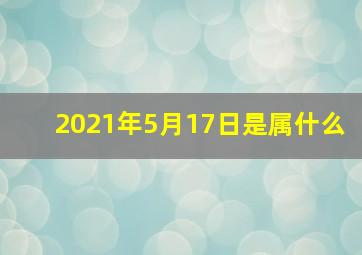 2021年5月17日是属什么