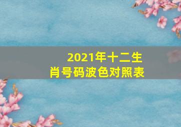 2021年十二生肖号码波色对照表