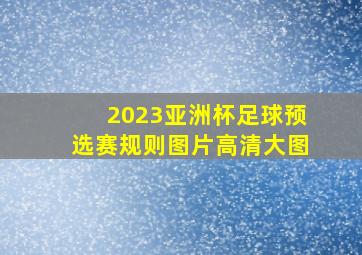 2023亚洲杯足球预选赛规则图片高清大图