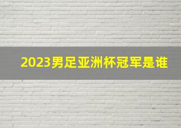 2023男足亚洲杯冠军是谁