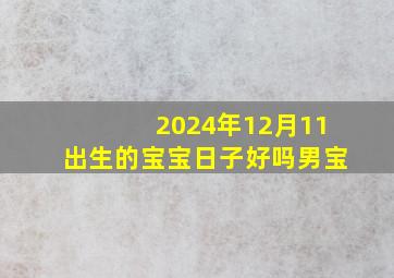 2024年12月11出生的宝宝日子好吗男宝