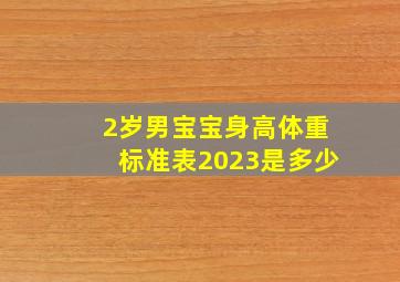 2岁男宝宝身高体重标准表2023是多少