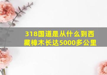 318国道是从什么到西藏樟木长达5000多公里