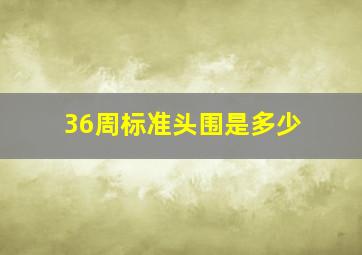 36周标准头围是多少