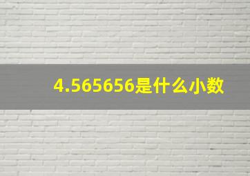 4.565656是什么小数