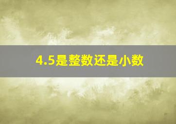 4.5是整数还是小数