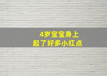 4岁宝宝身上起了好多小红点