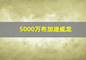 5000万布加迪威龙