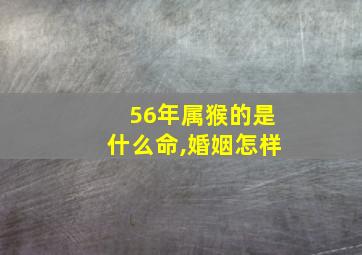 56年属猴的是什么命,婚姻怎样