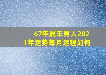 67年属羊男人2021年运势每月运程如何