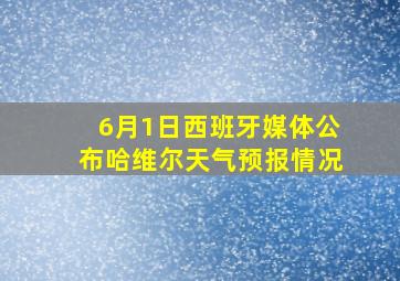 6月1日西班牙媒体公布哈维尔天气预报情况