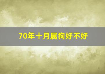 70年十月属狗好不好